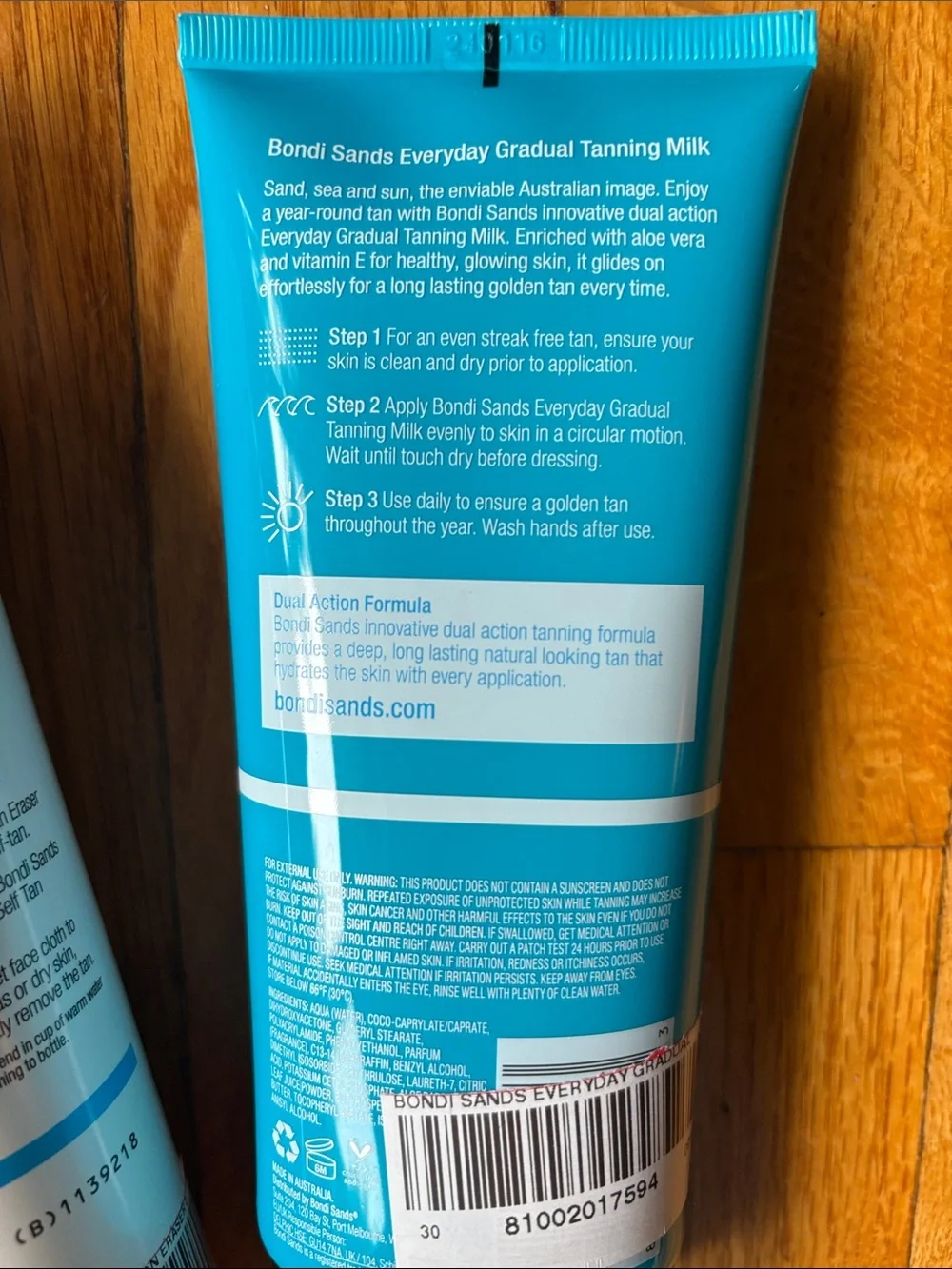 Bondi Sands Bundle - (2) New, Sealed Products - Tanning Milk, Self Tan Eraser
